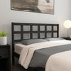 Bed Headboard Black 165.5x4x100 cm Solid Wood Pine