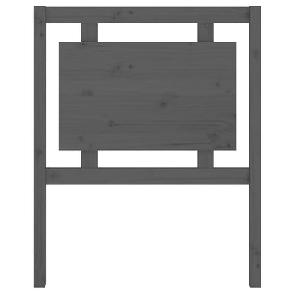 Bed Headboard Grey 80.5x4x100 cm Solid Pine Wood