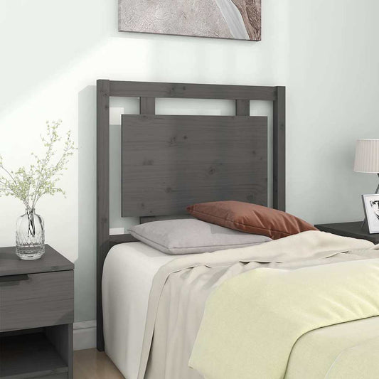 Bed Headboard | Grey | Solid Pine Wood | Standard | Durable