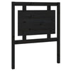 Bed Headboard Black 80.5x4x100 cm Solid Pine Wood