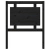 Bed Headboard Black 80.5x4x100 cm Solid Pine Wood