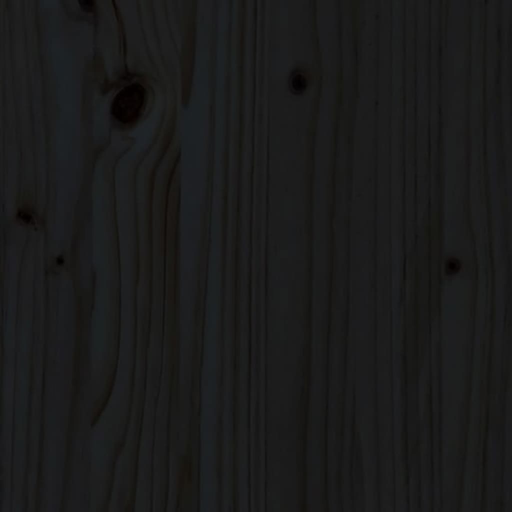 Bed Headboard Black 80.5x4x100 cm Solid Pine Wood
