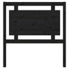 Bed Headboard Black 95.5x4x100 cm Solid Pine Wood
