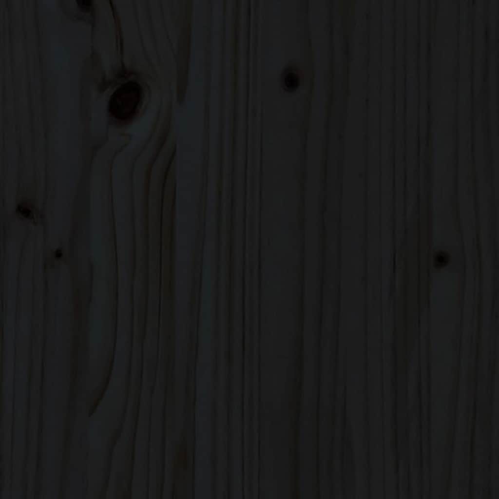 Bed Headboard | Black | Solid Pine Wood | Standard | Decorative Inlays