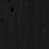 Bed Headboard Black 95.5x4x100 cm Solid Pine Wood