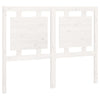 Bed Headboard White 125.5x4x100 cm Solid Pine Wood