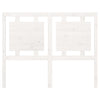 Bed Headboard White 125.5x4x100 cm Solid Pine Wood
