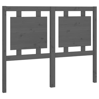 Bed Headboard | Grey | Solid Pine Wood | Large | Decorative Inlays