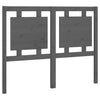 Bed Headboard Grey 125.5x4x100 cm Solid Pine Wood