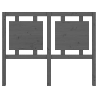 Bed Headboard | Grey | Solid Pine Wood | Large | Decorative Inlays