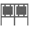 Bed Headboard Grey 125.5x4x100 cm Solid Pine Wood