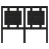 Bed Headboard Black 125.5x4x100 cm Solid Pine Wood