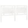 Bed Headboard White 185.5x4x100 cm Solid Pine Wood