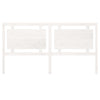 Bed Headboard White 185.5x4x100 cm Solid Pine Wood