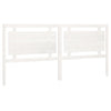 Bed Headboard White 205.5x4x100 cm Solid Pine Wood