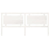 Bed Headboard White 205.5x4x100 cm Solid Pine Wood