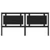 Bed Headboard Black 205.5x4x100 cm Solid Pine Wood