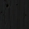 Bed Headboard Black 205.5x4x100 cm Solid Pine Wood