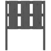 Bed Headboard Grey 80.5x4x100 cm Solid Wood Pine
