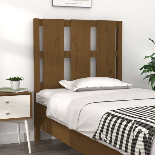 Bed Headboard | Honey brown | Solid pine wood | 80.5 x 4 x 100 cm