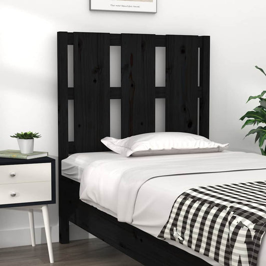 Bed Headboard | Black | Solid Pine Wood | Nice Design | Bed Headboard