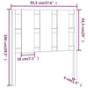 Bed Headboard White 95.5x4x100 cm Solid Wood Pine