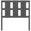 Bed Headboard Grey 95.5x4x100 cm Solid Wood Pine