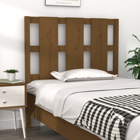 Bed Headboard | Honey Brown | Solid Pine Wood | Medium