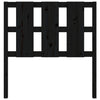Bed Headboard Black 95.5x4x100 cm Solid Wood Pine