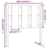 Bed Headboard White 105.5x4x100 cm Solid Wood Pine