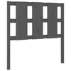 Bed Headboard Grey 105.5x4x100 cm Solid Wood Pine