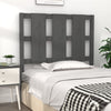 Bed Headboard Grey 105.5x4x100 cm Solid Wood Pine