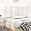 Bed Headboard White 125.5x4x100 cm Solid Wood Pine
