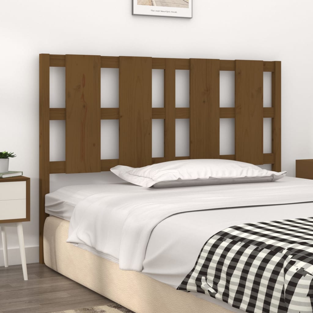 Bed Headboard Honey Brown 140.5x4x100 cm Solid Wood Pine