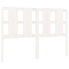 Bed Headboard White 145.5x4x100 cm Solid Wood Pine
