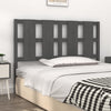Bed Headboard Grey 145.5x4x100 cm Solid Wood Pine