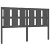 Bed Headboard Grey 155.5x4x100 cm Solid Wood Pine