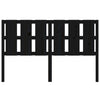 Bed Headboard Black 155.5x4x100 cm Solid Wood Pine