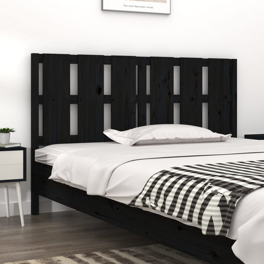 Bed Headboard | Black | Solid Pine Wood