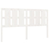 Bed Headboard White 165.5x4x100 cm Solid Wood Pine