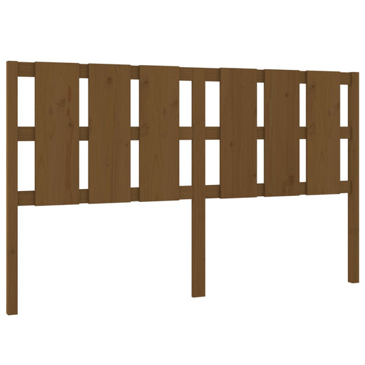 Bed Headboard | Honey brown | Solid pine wood | 165.5x4x100 cm | Durable