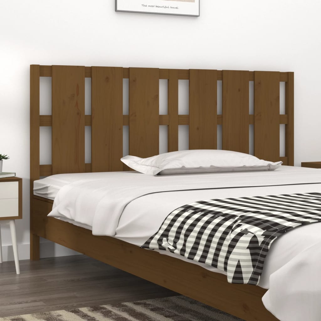 Bed Headboard Honey Brown 165.5x4x100 cm Solid Wood Pine