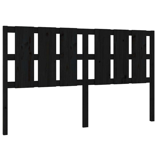 Bed Headboard | Black | Solid Pine Wood | Standard Headboard