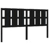 Bed Headboard Black 165.5x4x100 cm Solid Wood Pine