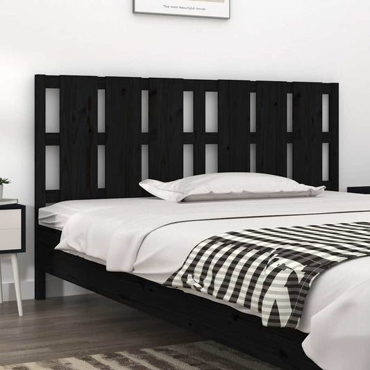 Bed Headboard | Black | Solid Pine Wood | Standard Headboard