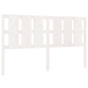 Bed Headboard White 185.5x4x100 cm Solid Wood Pine