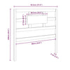 Bed Headboard White 95.5x4x100 cm Solid Wood Pine