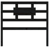 Bed Headboard Black 95.5x4x100 cm Solid Wood Pine