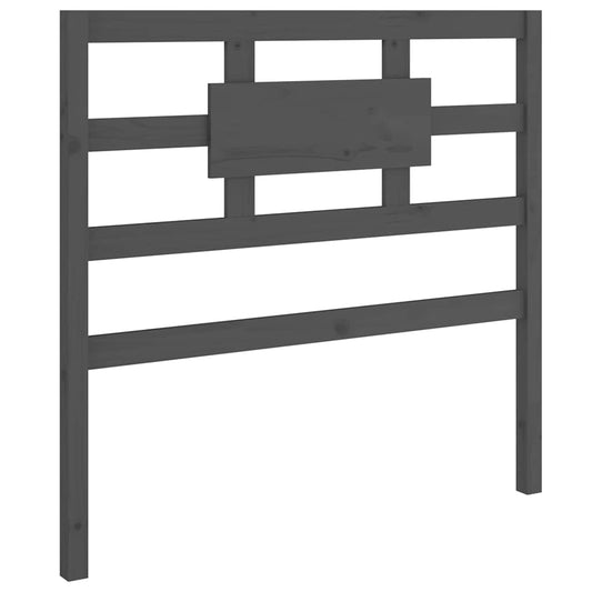 Bed Headboard | Grey | Solid pine wood | 105.5 cm wide x 100 cm high