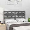 Bed Headboard Grey 185.5x4x100 cm Solid Wood Pine